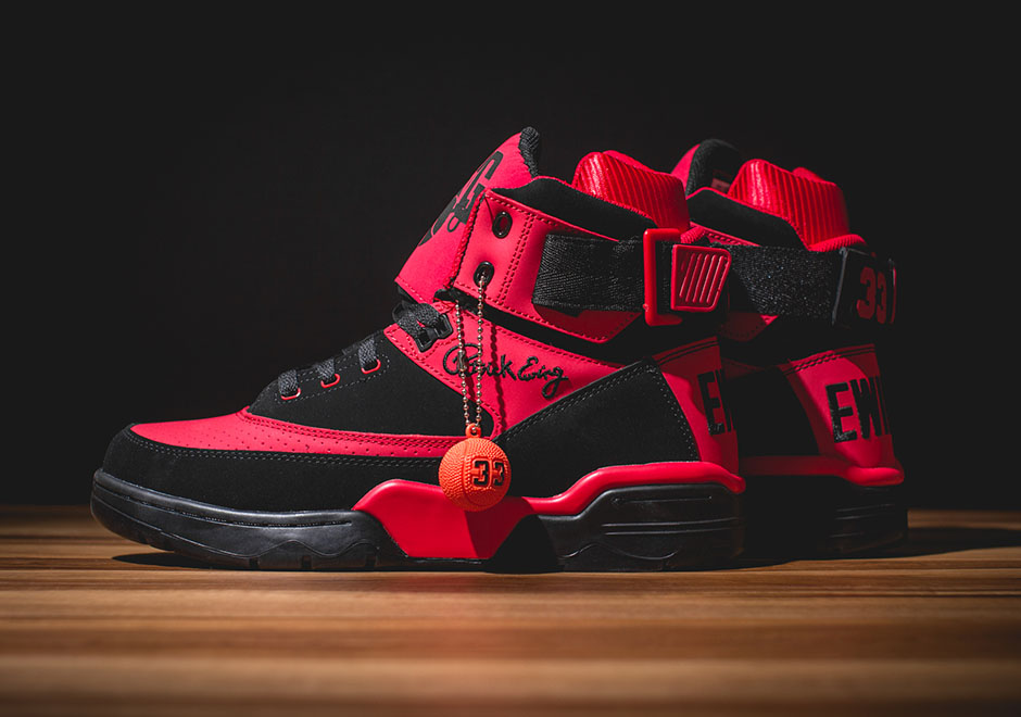 Patrick ewing shoes red cheap and black