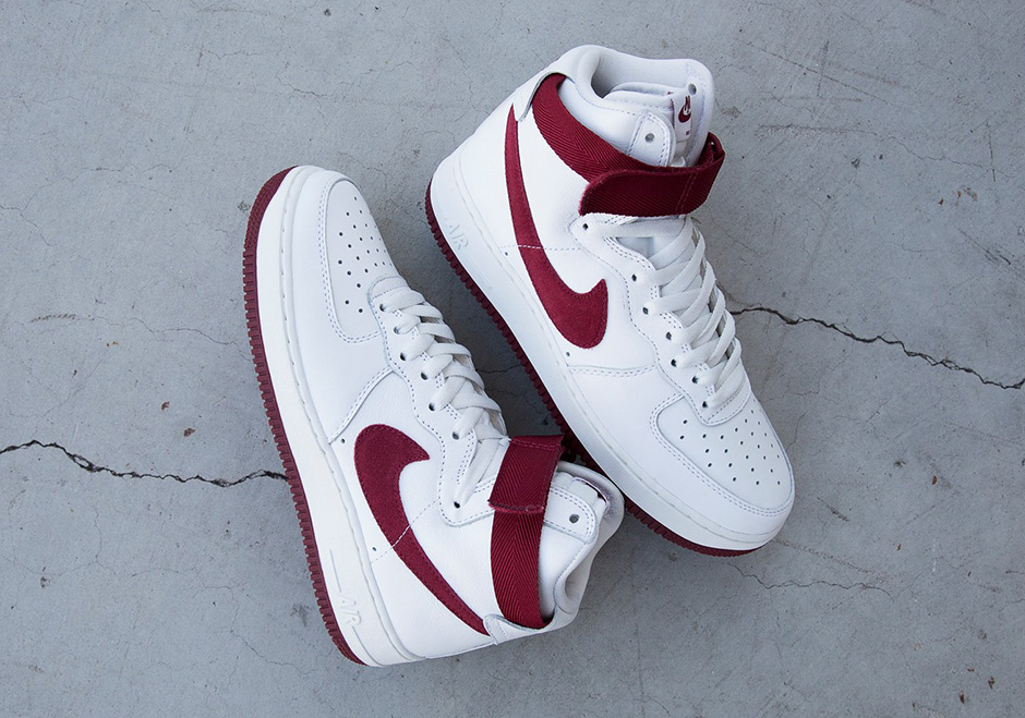 Nike Air Force 1 High Qs White Team Red 2