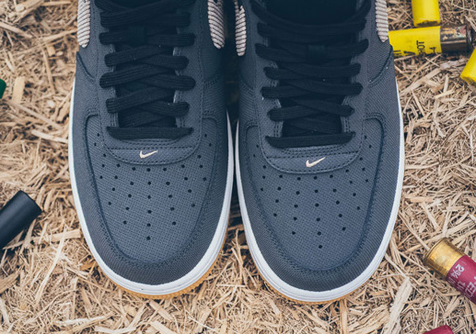 Nike Air Force 1 Anthracite Bamboo Swoosh Sporting Club 01