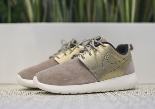 Gold Uppers Give The Nike Roshe Run A Premium Look