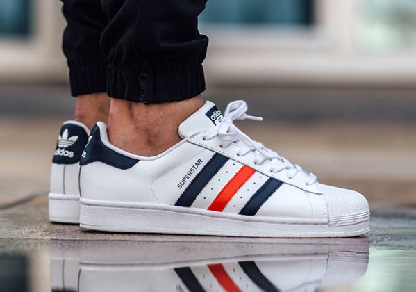 French Stripes On The adidas Superstar Foundation - SneakerNews.com