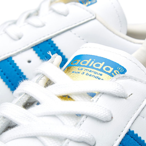 adidas tech-material Superstar White Dark Royal 4