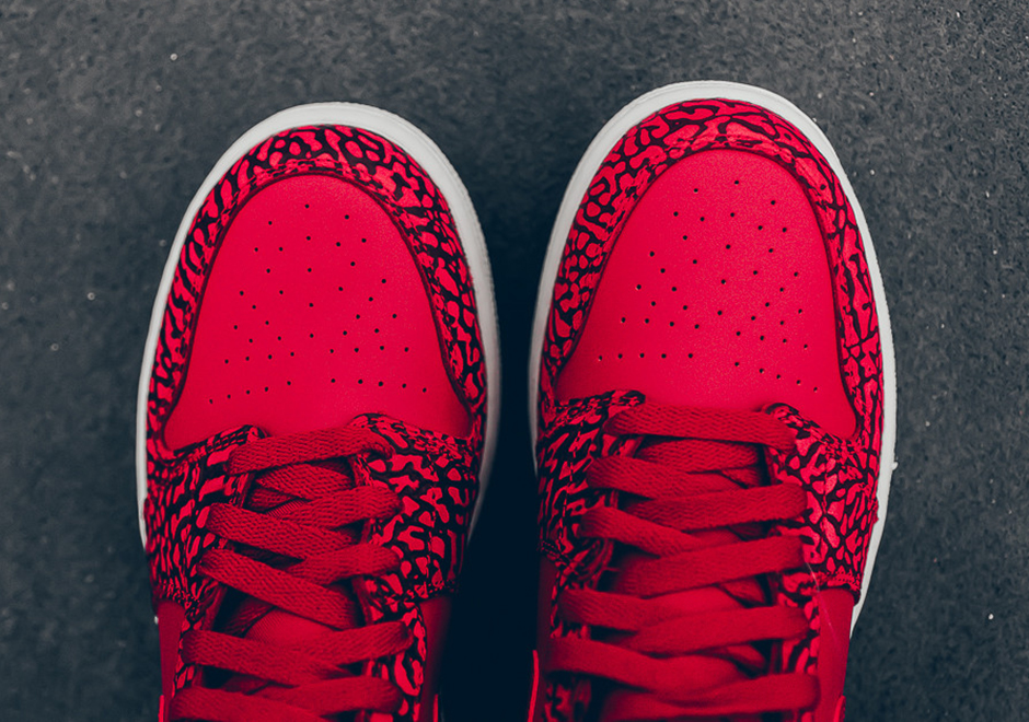 Nike Air Jordan 1 Mid Wear-Away Chicago EU40 Sneaker rot schwarz