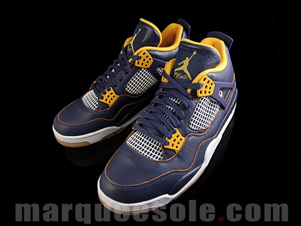 Nike Air Jordan 4 Retro IV Dunk From Above 11 Midnight-Navy-Blue/Gold  308497-425