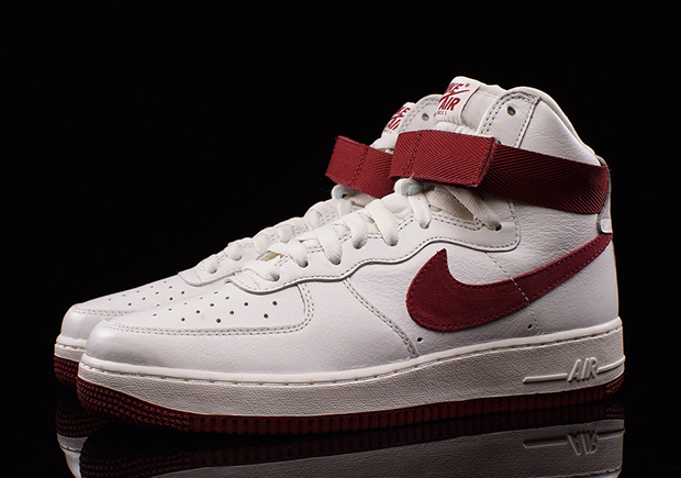 red and white high top air force 1