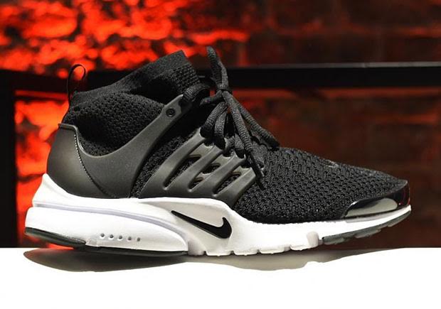 nike flyknit presto preview black white