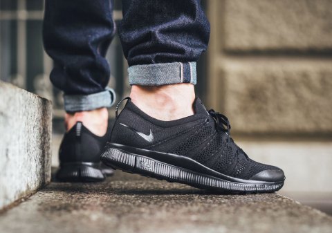 Nike Free Flyknit NSW Triple Black 599459-005 | SneakerNews.com