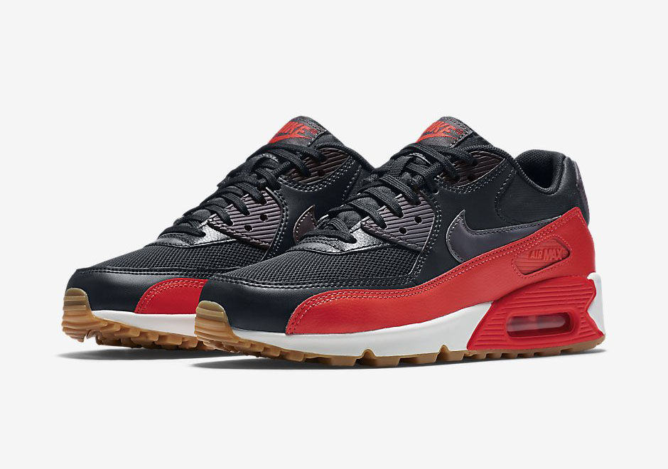 nike wmns air max 90 black bright crimson gum 1