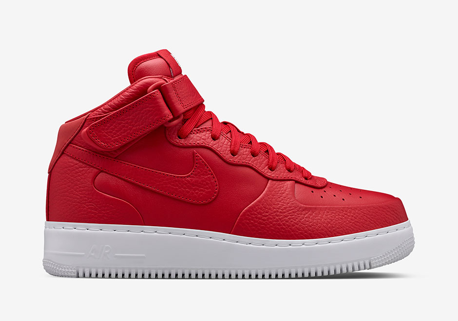 Nikelab Air Force 1 Mid Gym Red White 2