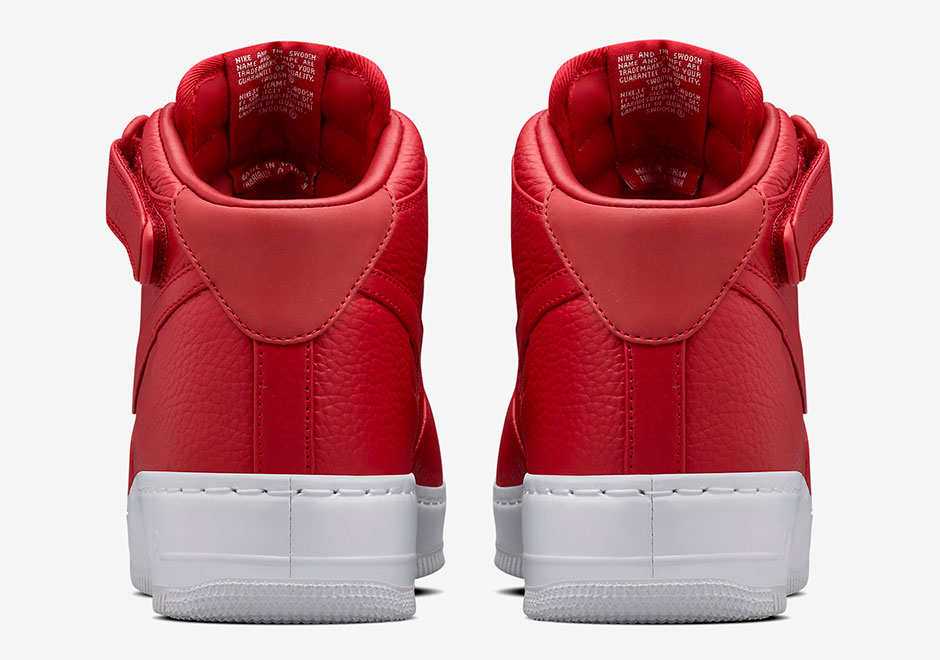 Nikelab Air Force 1 Mid Gym Red White 3
