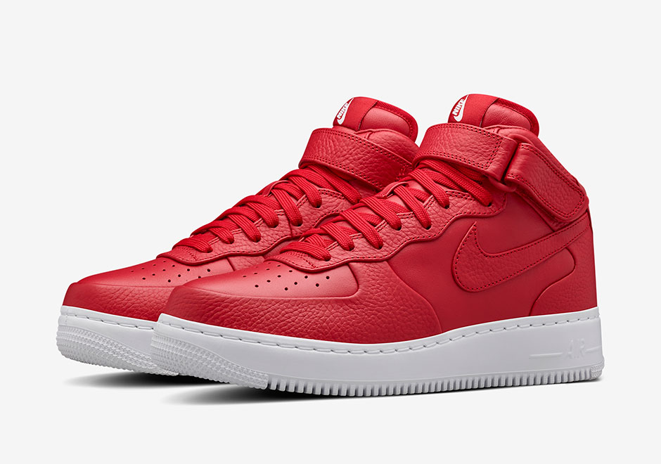 nike air force 1 mid tops red
