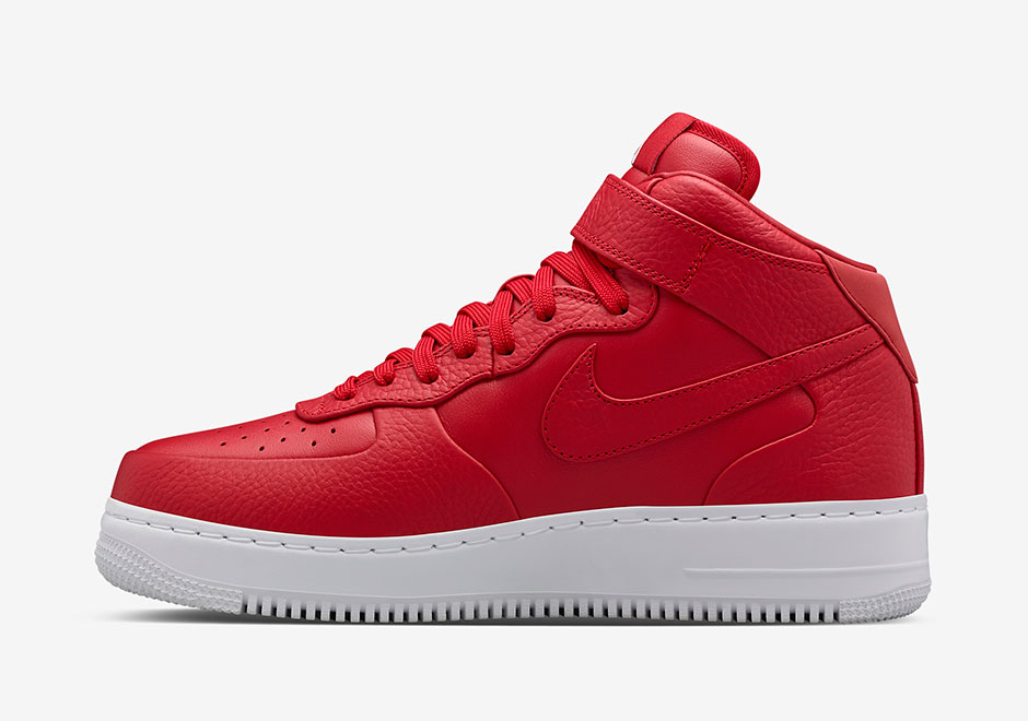 Nikelab Air Force 1 Mid Gym Red White 6