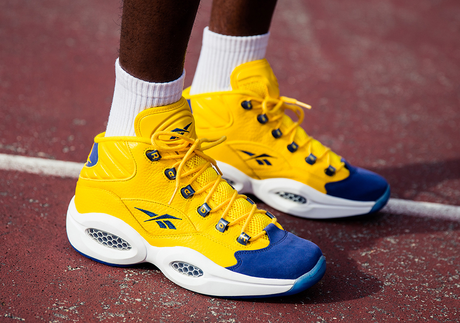 reebok question blue and yellow