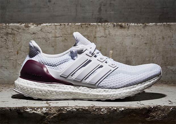 adidas ultra boost white maroon