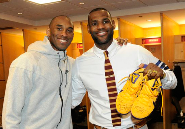 Kobe Gives Shoes To LeBron After Last Night's Match-Up in Cleveland