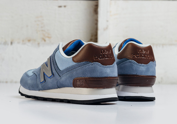 new balance 574 blue brown