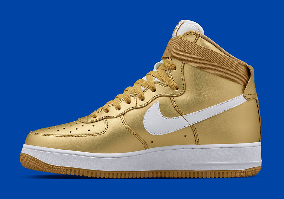 Nike Air Force 1 High Qs Gold 3