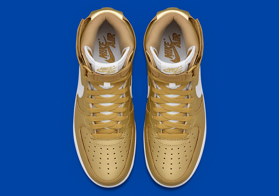 Nike Air Force 1 High Qs Gold 6