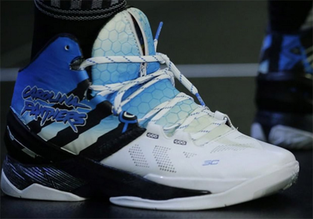 Under Armour Made Curry Two "Carolina Panthers" For Cam Newton