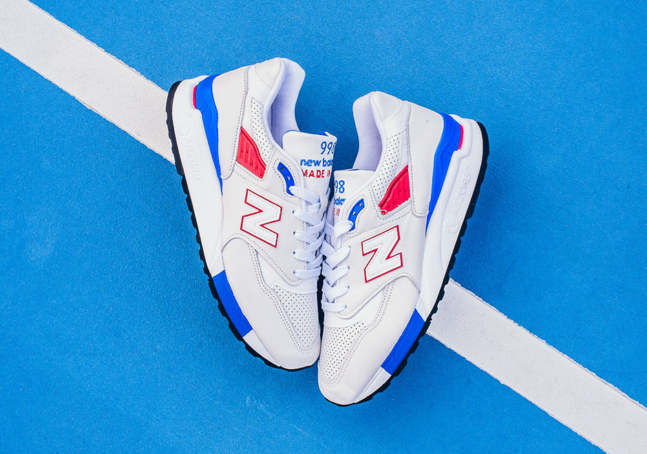 red white and blue new balance 99