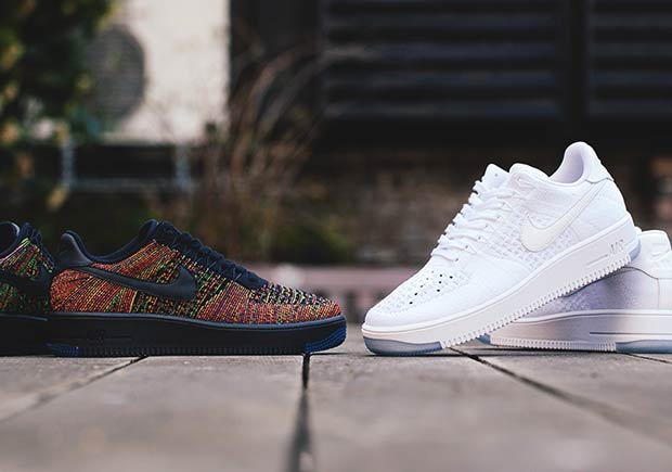 The Nike Air Force 1 Low Flyknit Releases Tomorrow In “White” And “Multi-Color”