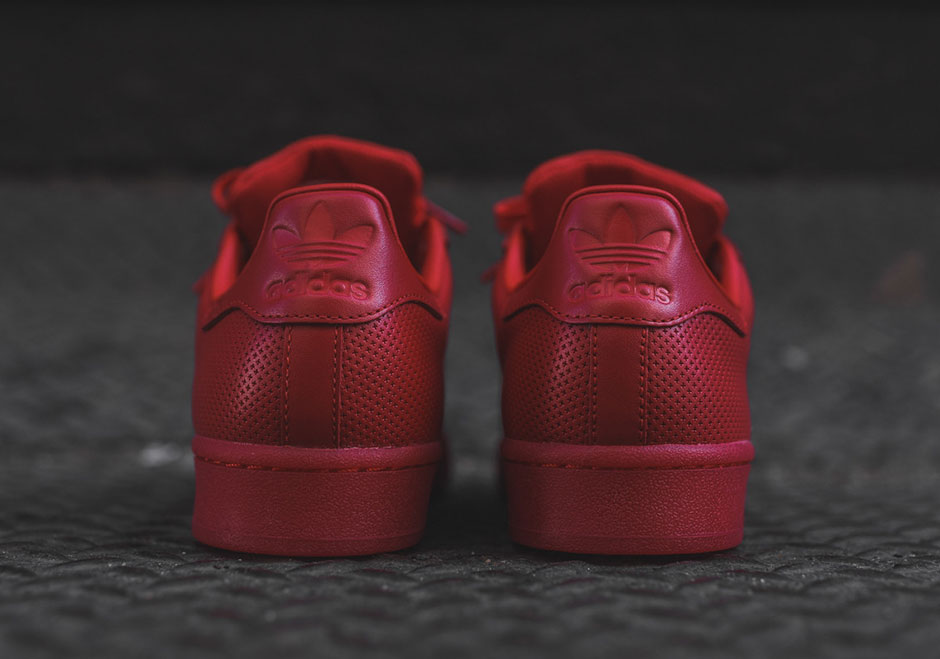 Adidas Originals Superstar Scarlet Red Microperforated Leather 05