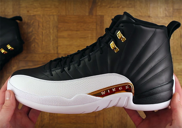 jordan 12 wings black and gold