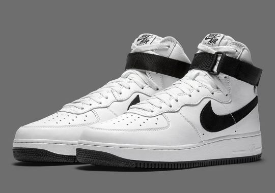 nike dress air force 1 high qs white black 2