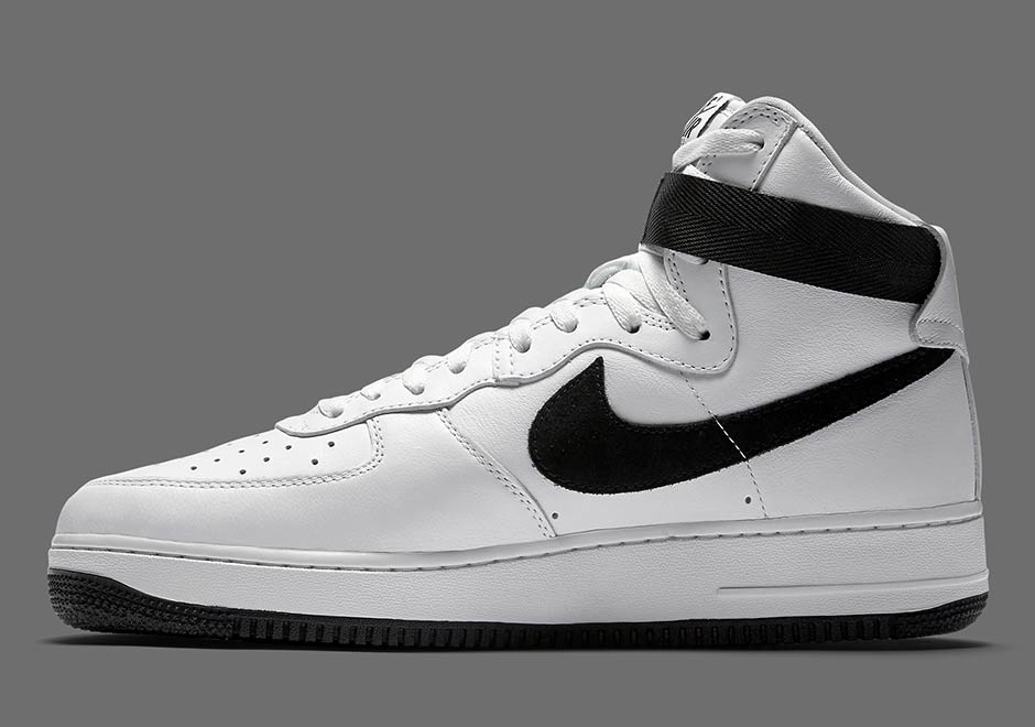 black and white high top air force ones