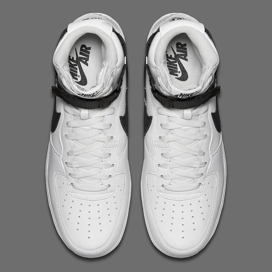 Nike Air Force 1 High Qs White Black 6