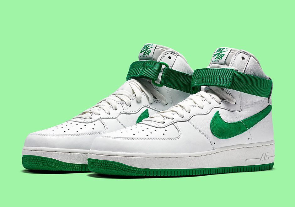 Nike Air Force 1 High Qs White Green 2