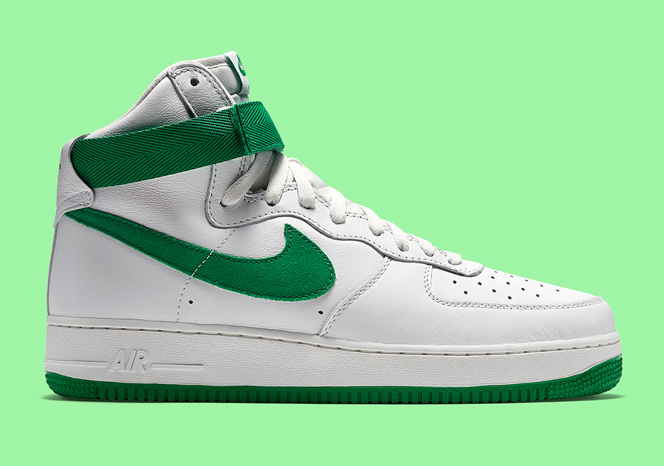 Nike Air Force 1 High Qs White Green 4