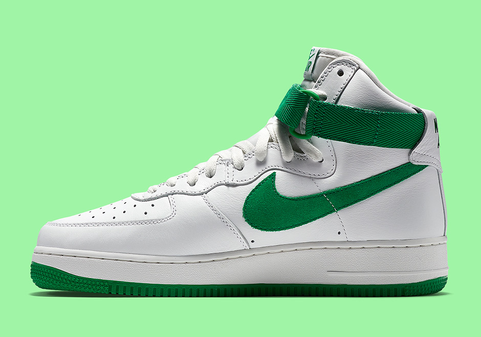 Nike Air Force 1 High Qs White Green 5