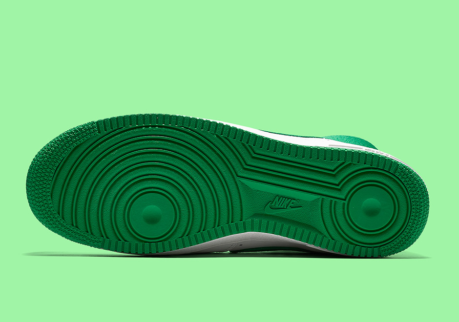Nike Air Force 1 High Qs White Green 6