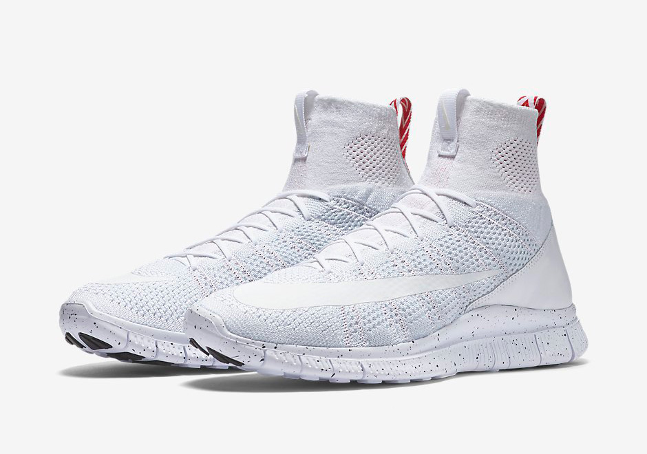 Nike Free Mercurial Superfly White Red 2