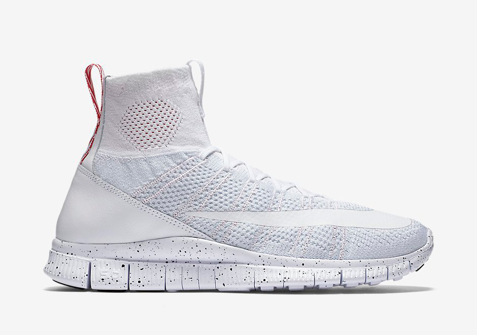 Nike Free Mercurial Superfly White Red 3