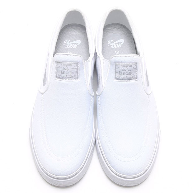 Nike sb slip on on sale white