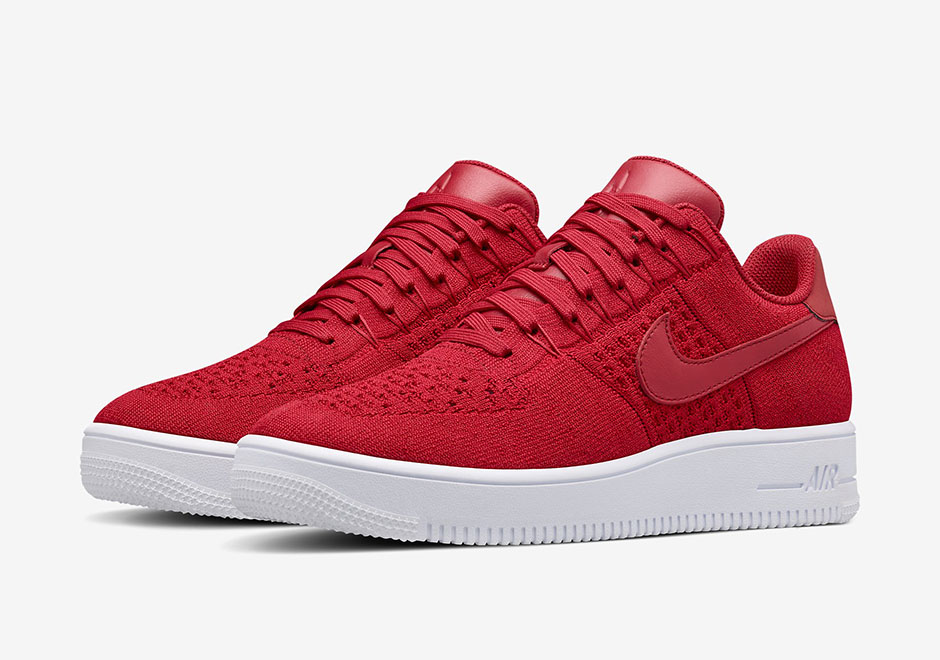Nikelab Air Force 1 Low Flyknit Gym Red 1