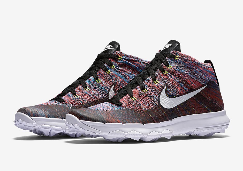 Multi-Color Flyknit Hits The Green With Nike's New Flyknit Chukka Golf Shoe