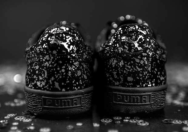 FitforhealthShops Puma Suede Metallic Splatter puma cell plasmic womens training shoes in blackwhite size