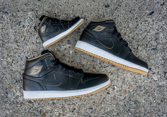 Your Entire Family Can Lace Up These Black/Gold Air Jordan 1 Mids