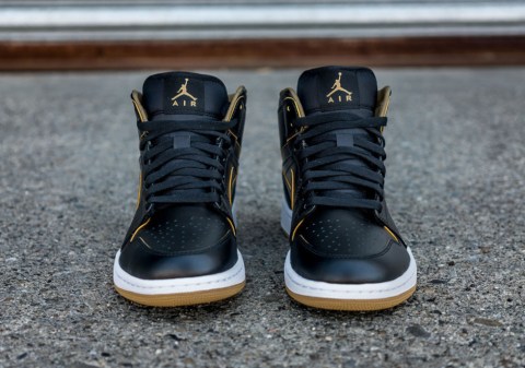 Jordan 1 Mid Black Metallic Gold Spring 2016 | SneakerNews.com