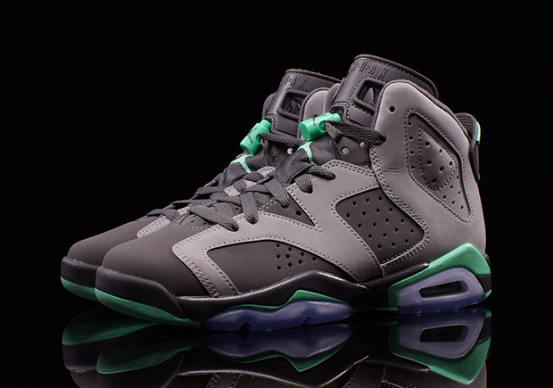 jordan retro 6 grey and green