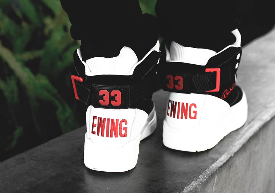 Patrick ewing shoes black cheap and white