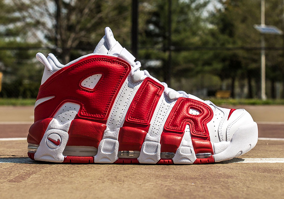 Nike Air More Uptempo White/Gym Red 