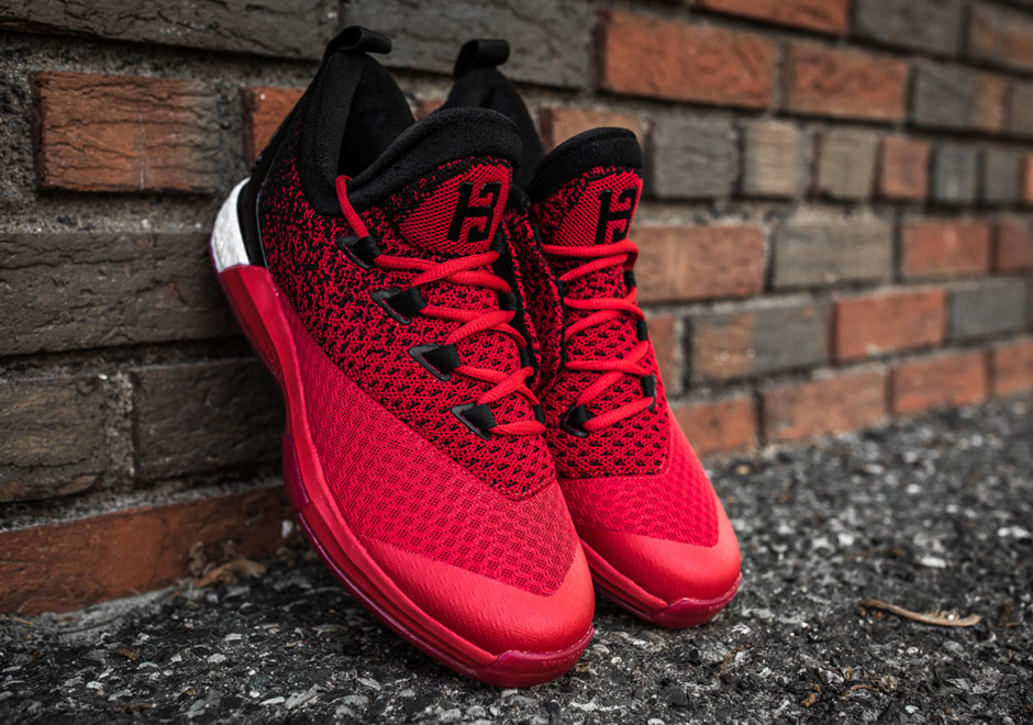 Adidas Crazylight Boost 2 5 Low James Harden Pe Red Black 3