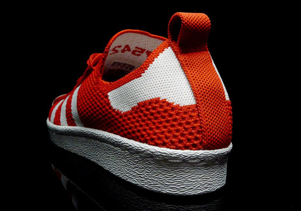 Adidas Superstar 80s Primeknit Red White Weird S75427 2