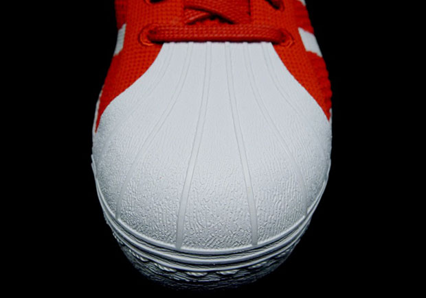 Adidas Superstar 80s Primeknit Red White Weird S75427 4