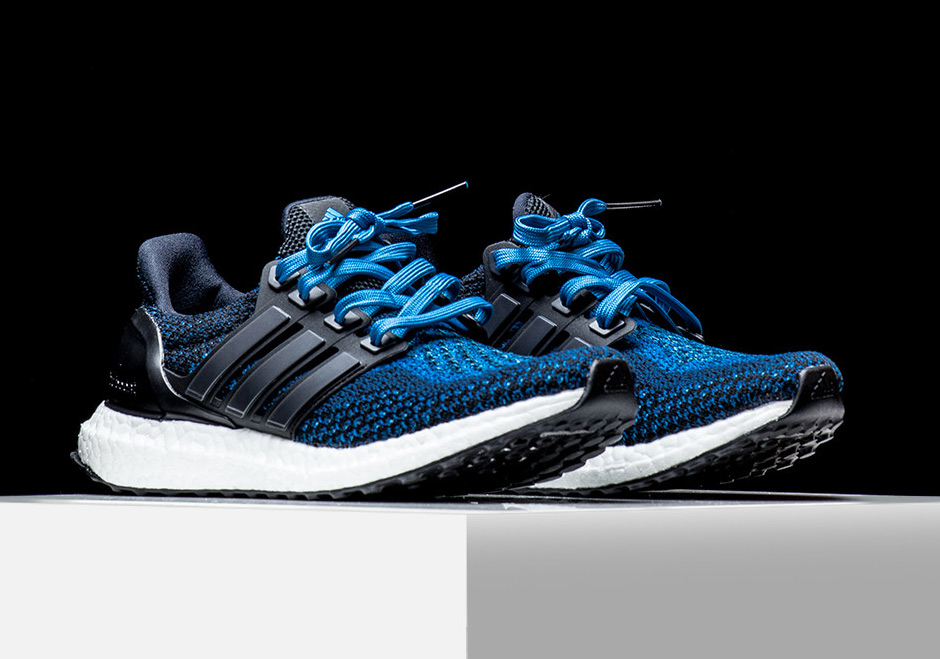 Adidas ultra boost black and blue sale