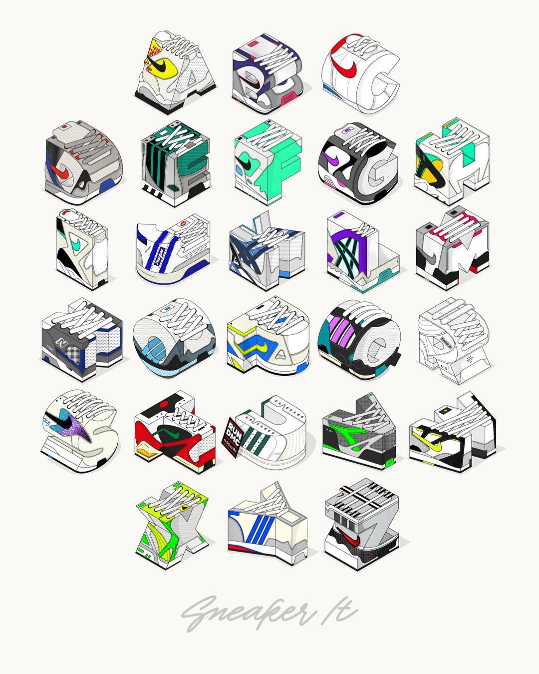 Artist Creates Sneaker Alphabet 02